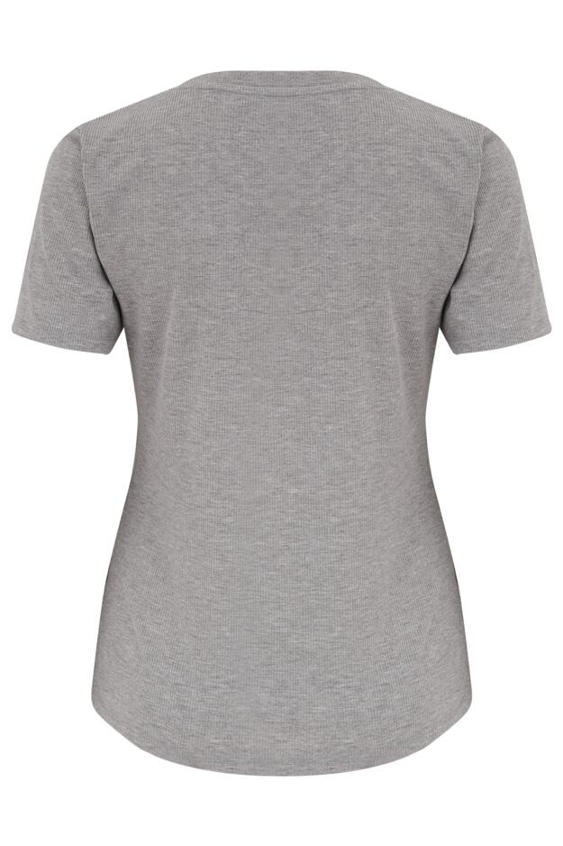 Isla Button Front Henley Rib Jersey T-Shirt