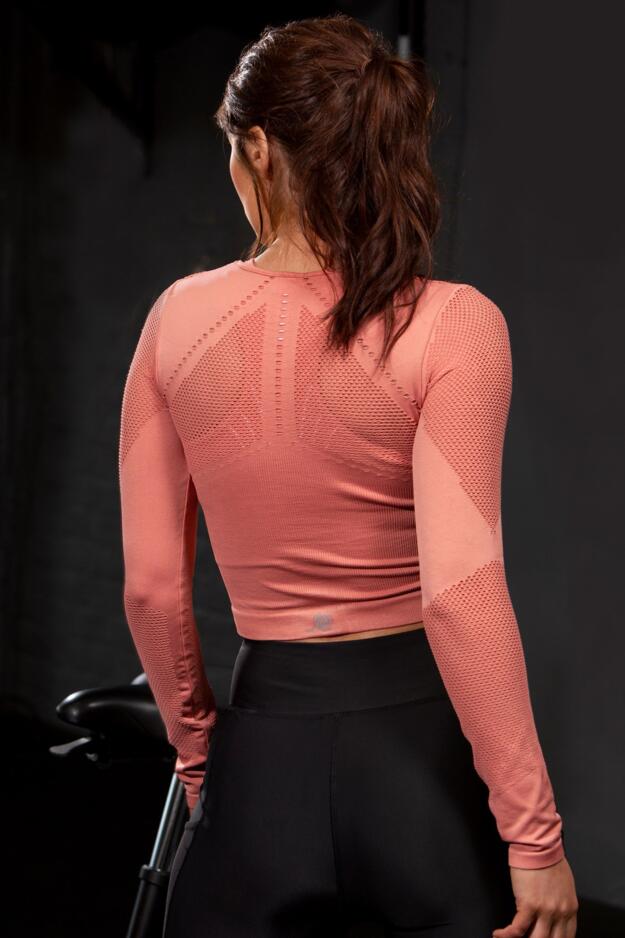 Energy Seamless Cutout Long Sleeve Yoga Crop Top