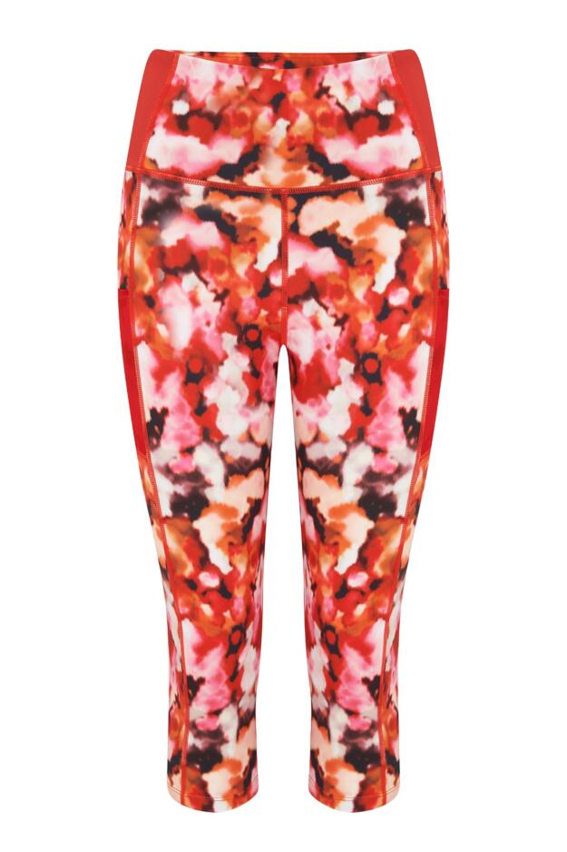 Energy Printed Mesh Pocket Capri Legging 