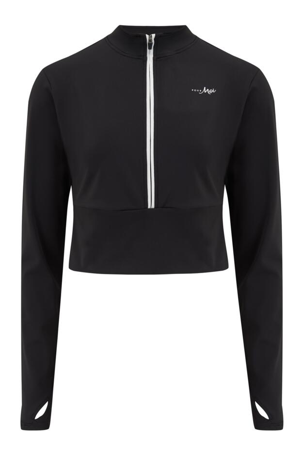 Energy Long Sleeve Half Zip Cropped Top