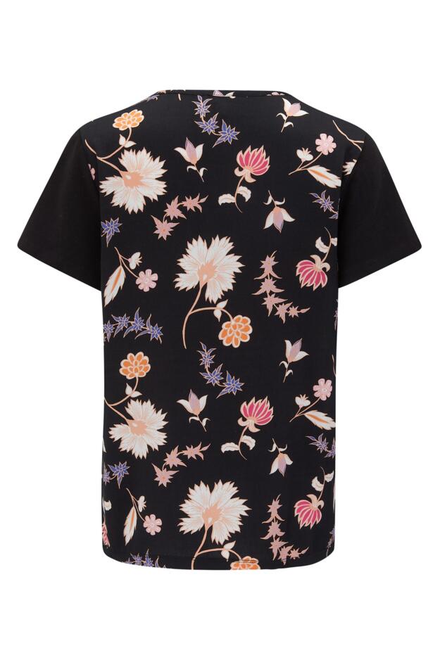 Luxe Woven Back Jersey Top