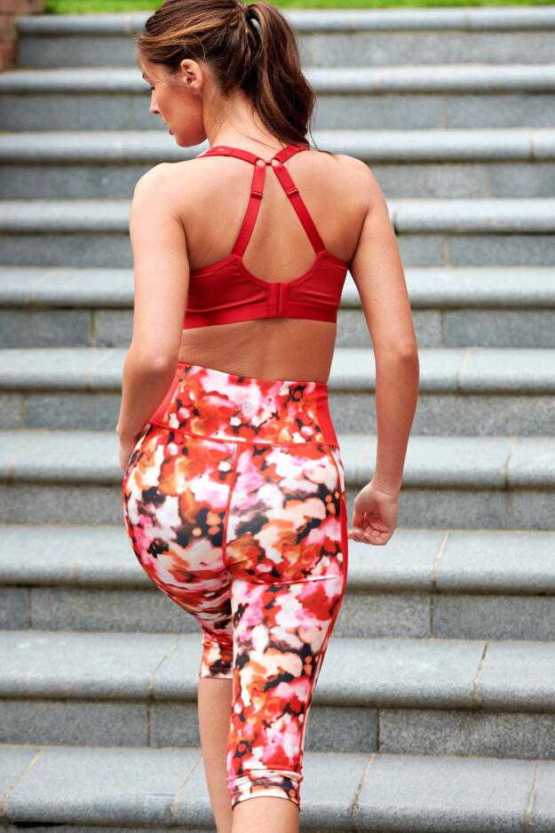 Energy Printed Mesh Pocket Capri Legging 