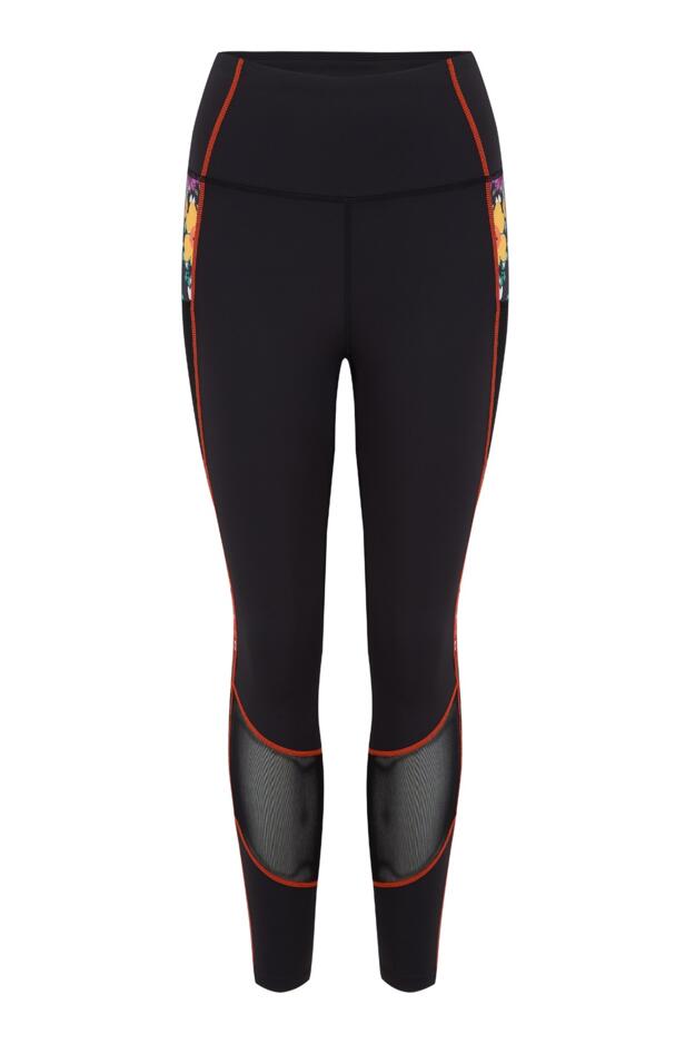 Energy Printed Mesh Panel Legging
