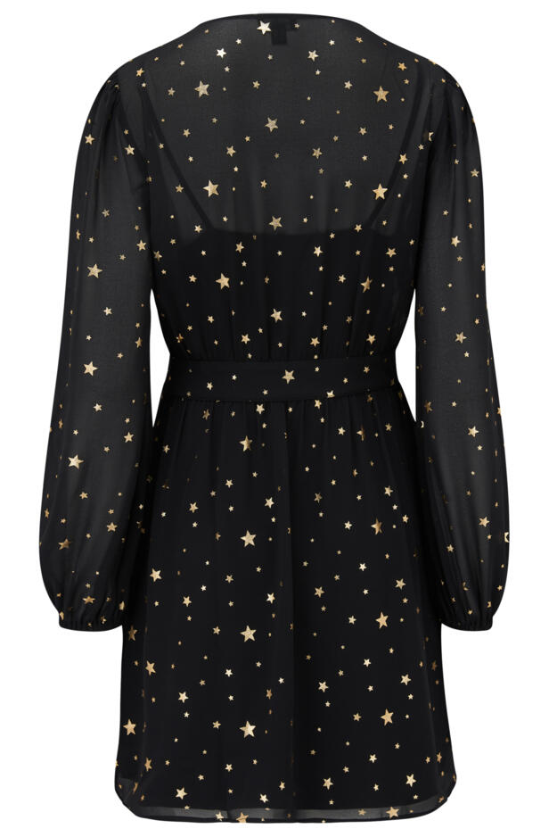 Natalya Chiffon Puff Sleeve Dress