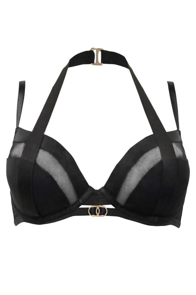 India Sheer and Opaque Double Strap Lightly Padded Bra 