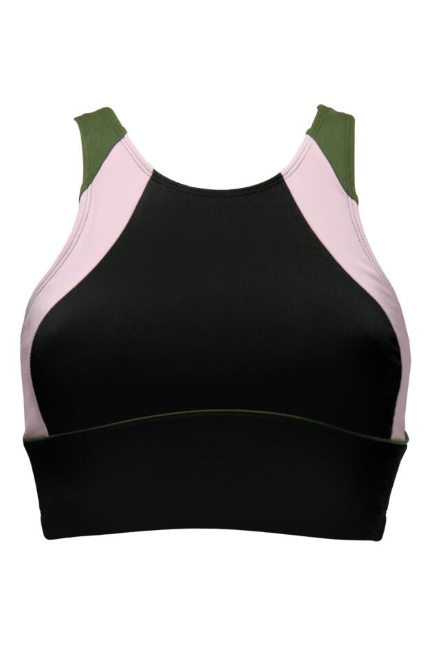 Energy Colour Block Longline Crop Top 