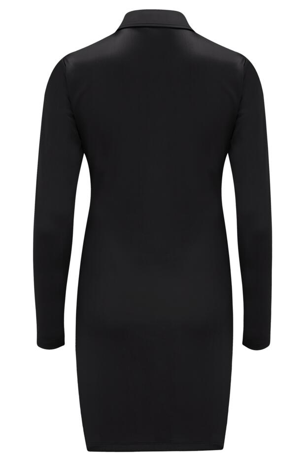 Brooke Shine Stretch Jersey Ruched Front Bodycon Shirt Dress 