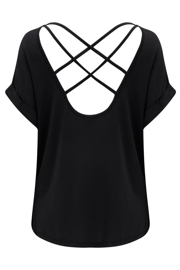 Energy Cross Back Short Sleeve Yoga Top 