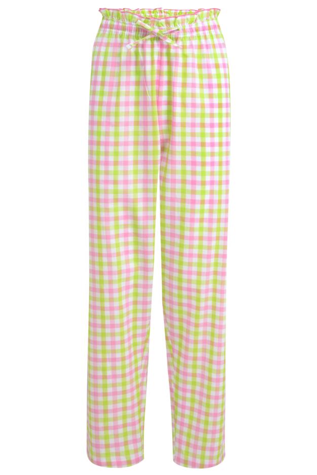 Cotton Woven Gingham Paperbag Trouser