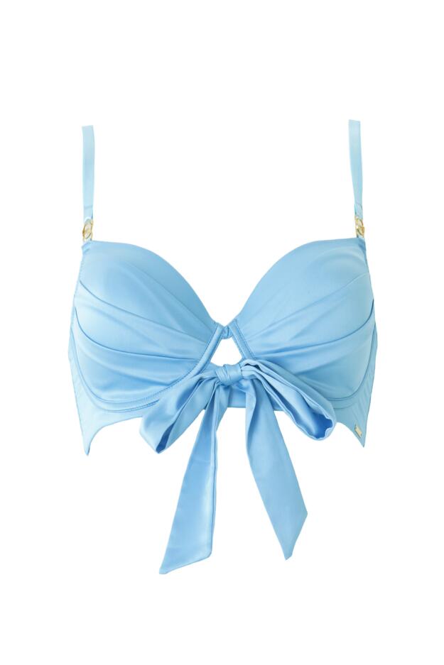 India Satin Lightly Padded Removable Bow Bra