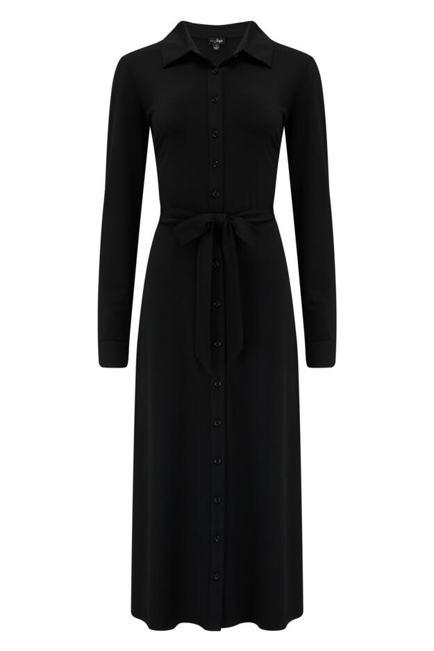 Bailey Slinky Jersey Midi Shirt Dress