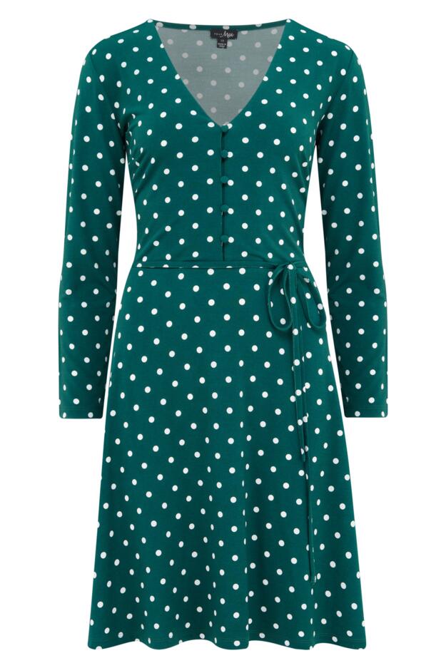 Bella Fuller Bust Slinky Jersey Long Sleeve Tea Dress