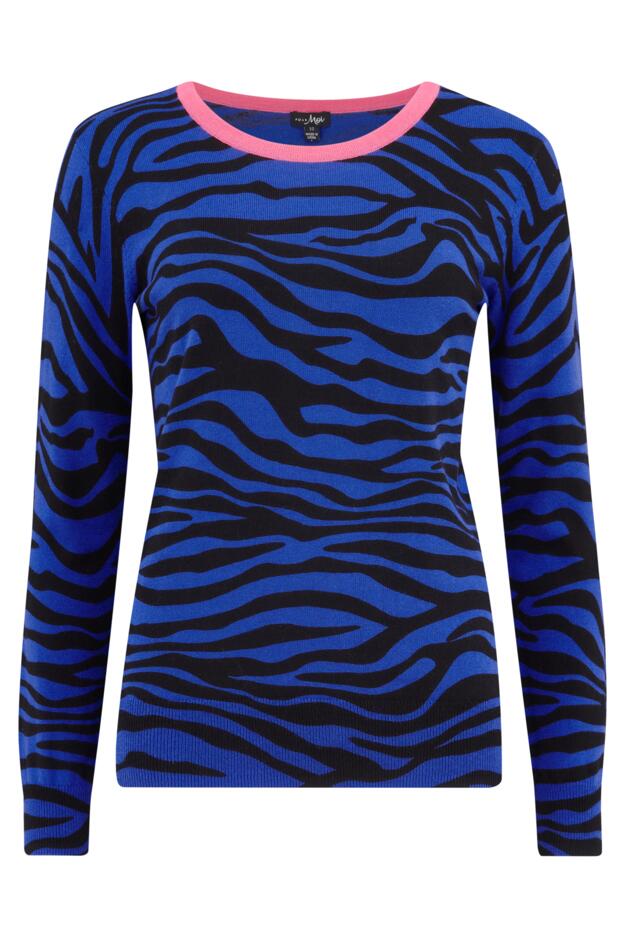 Riley Zebra Print Knit Jumper
