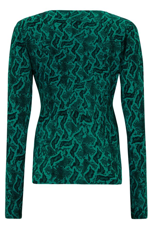 Bryony Fuller Bust Slinky Jersey Long Sleeve Wrap Top