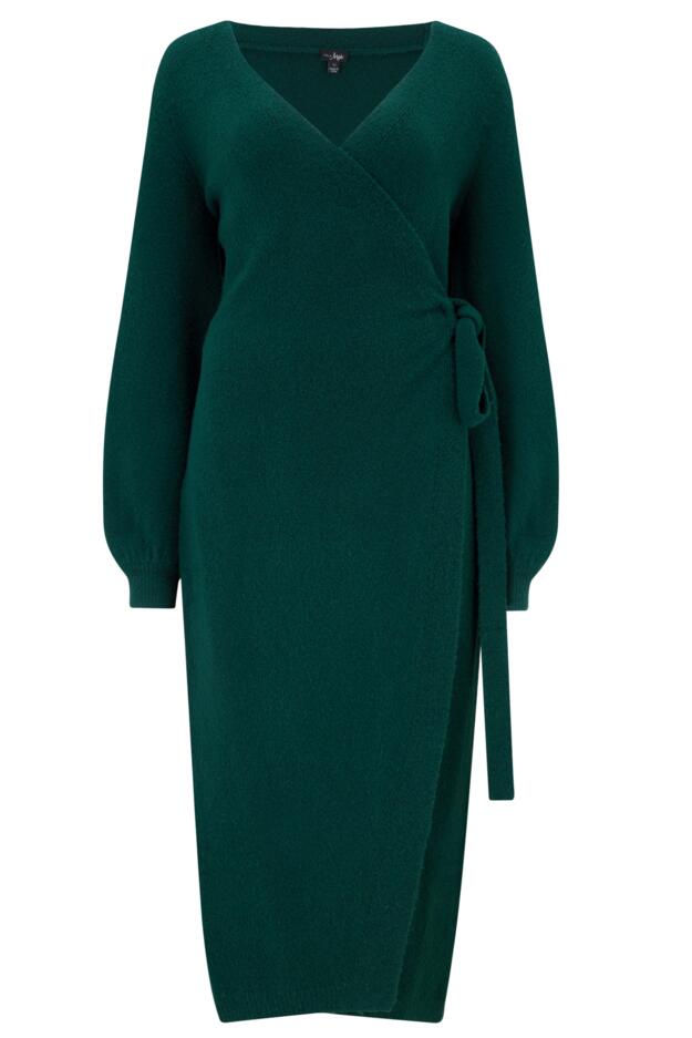 Elle Knit Midi Wrap Dress