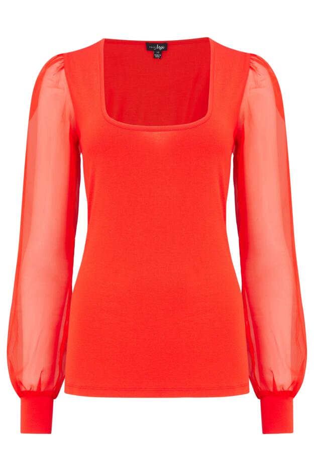 Rae Chiffon Sleeve Jersey Top