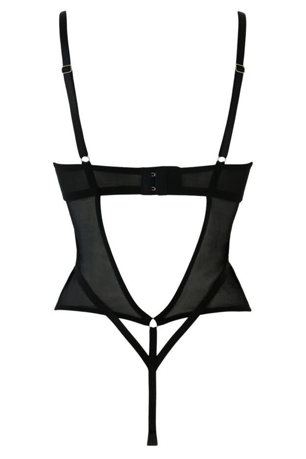 India Embroidery Padded Plunge Push Up Body