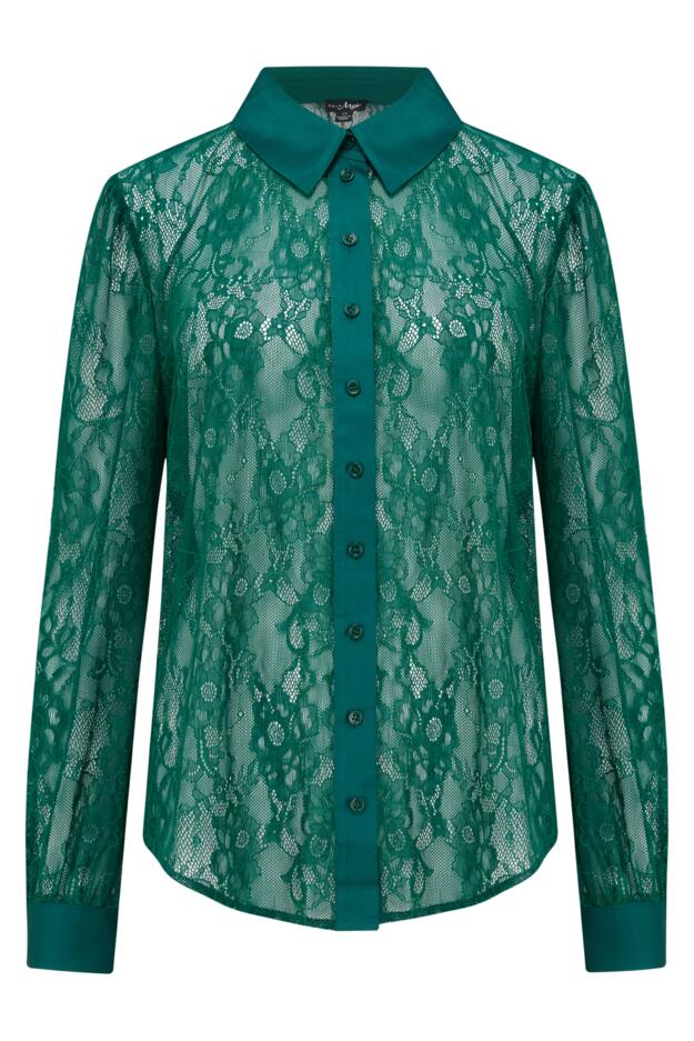 Clara Lace Button Front Long Sleeve Shirt