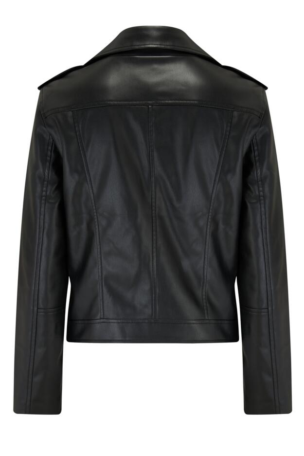 Michelle Faux Leather Biker Jacket