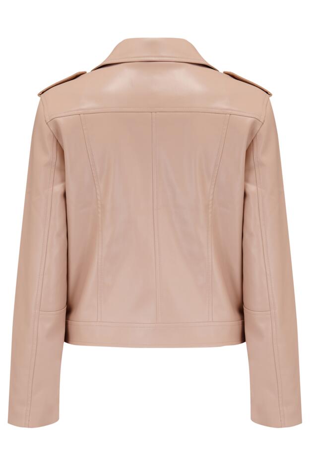 Michelle Faux Leather Biker Jacket
