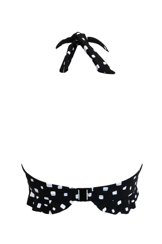 Cascade Halter Padded Non-Wired Frill Bikini Top
