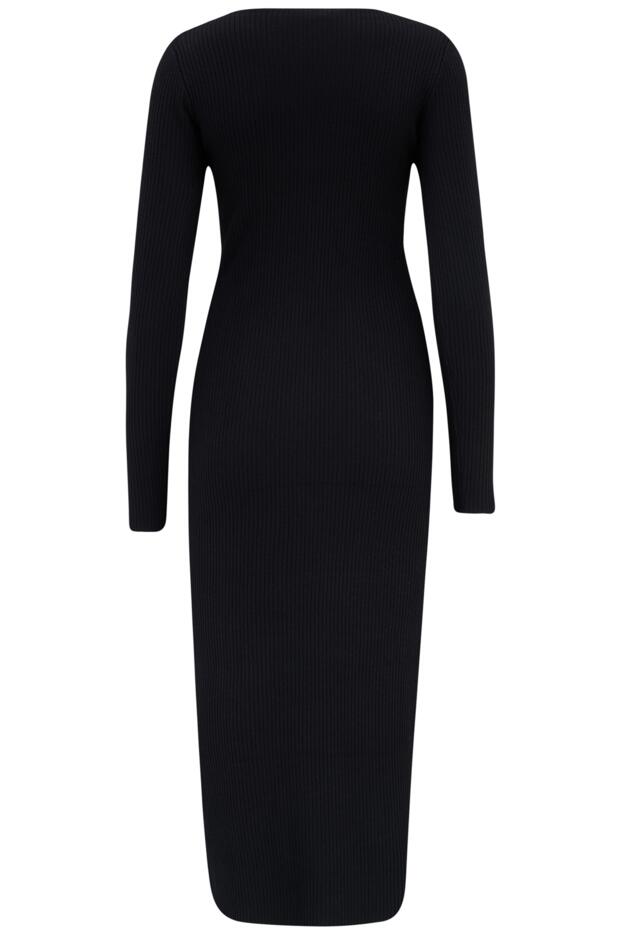 Layla Rib Knit V-Neck Bodycon Midi Dress