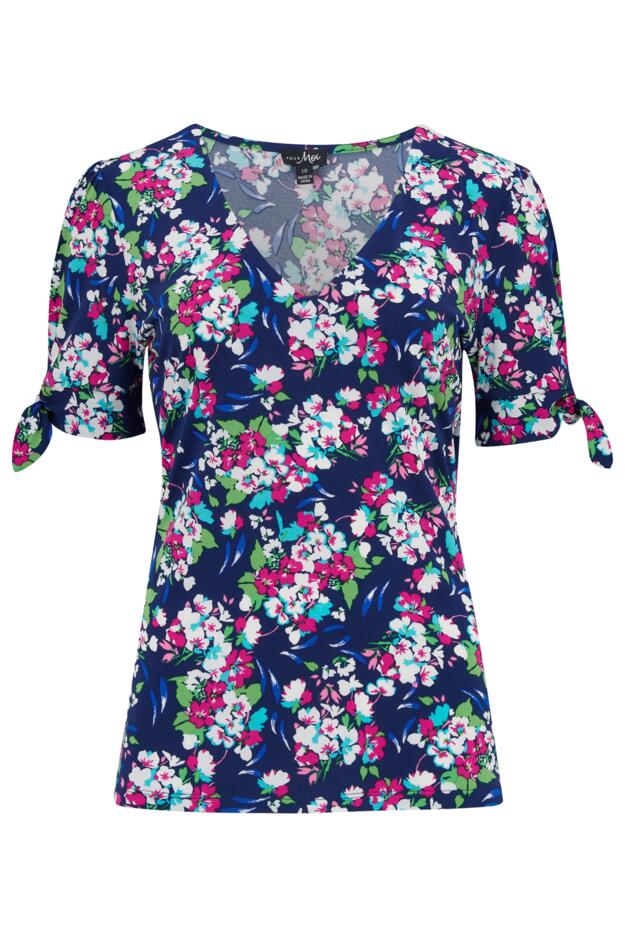 Bella Fuller Bust V-Neck Slinky Stretch Top