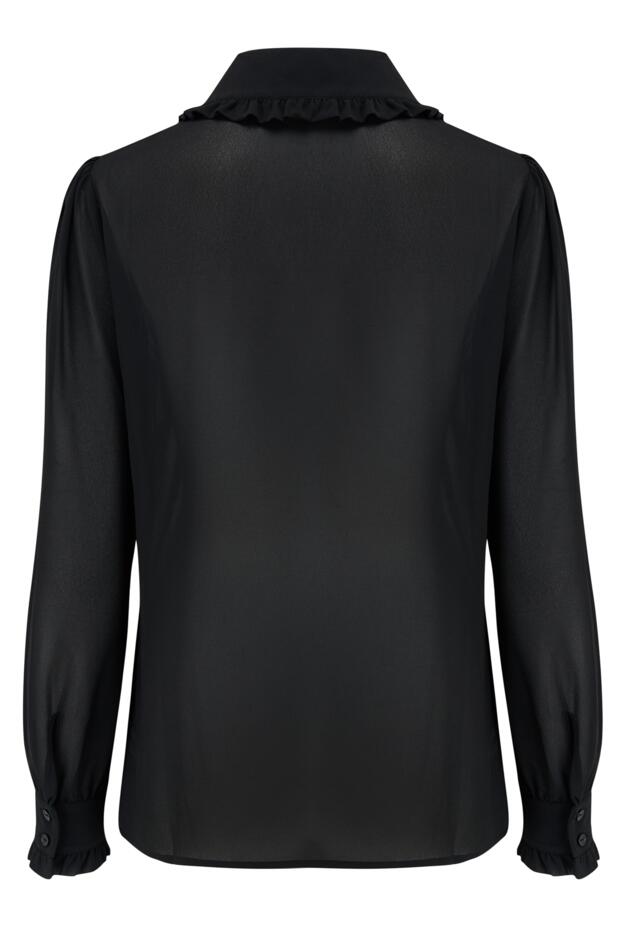 Nico Fuller Bust Frill Detail Chiffon Shirt