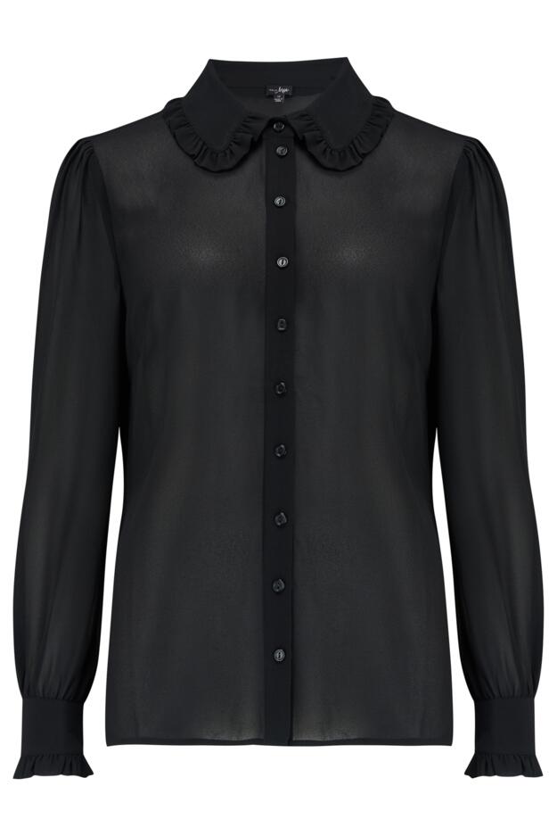 Nico Fuller Bust Frill Detail Chiffon Shirt