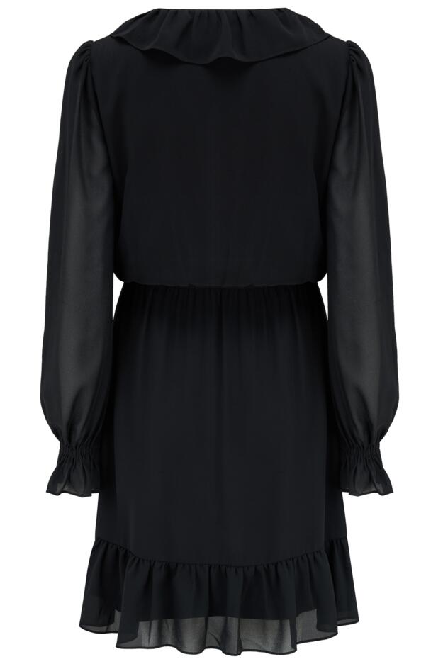 Nico Fuller Bust Frill Detail Chiffon Dress