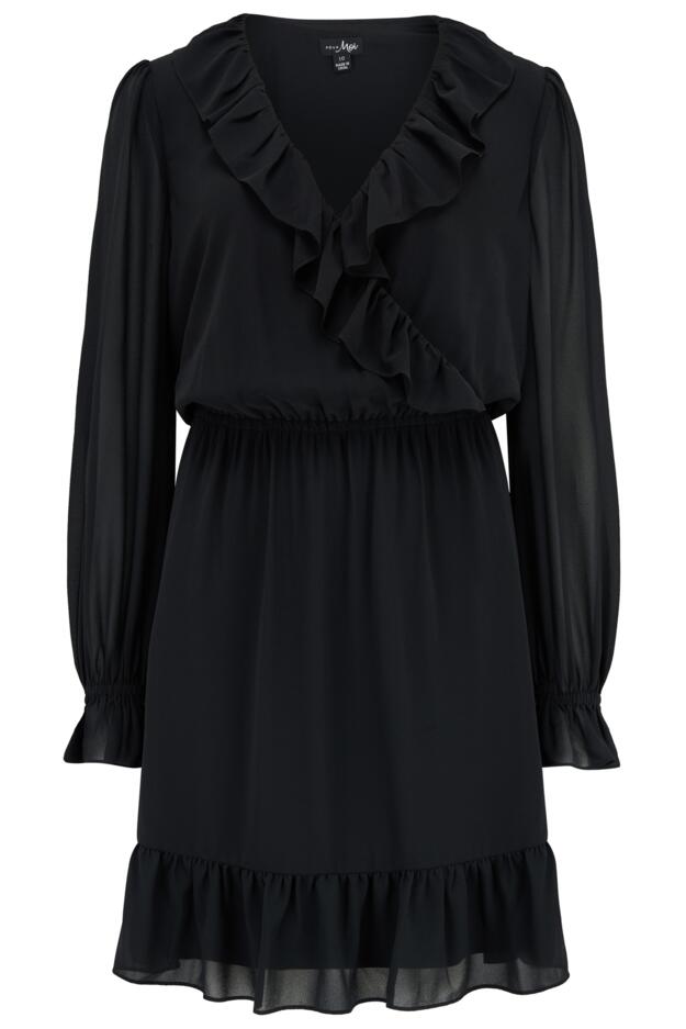 Nico Fuller Bust Frill Detail Chiffon Dress