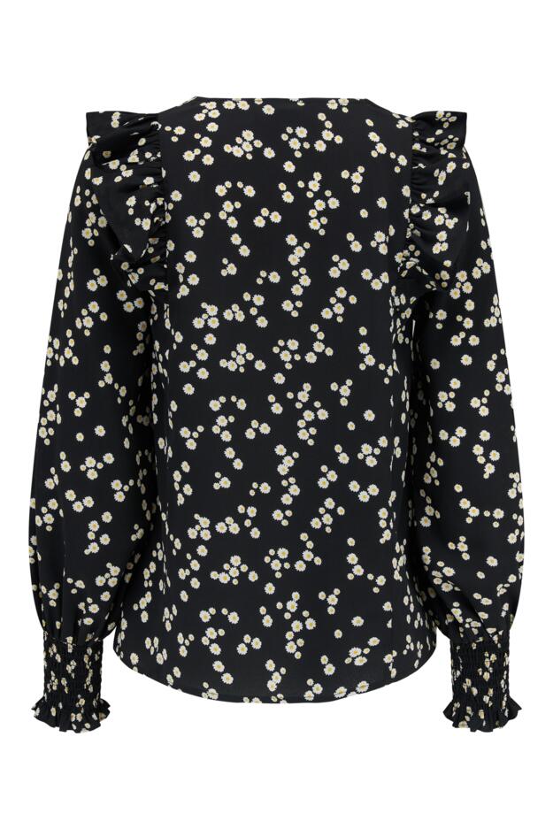 Maggie Fuller Bust Woven Button Through Frill Blouse
