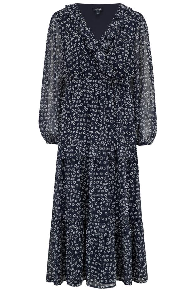 Lily Fuller Bust Chiffon Frill Midaxi Dress