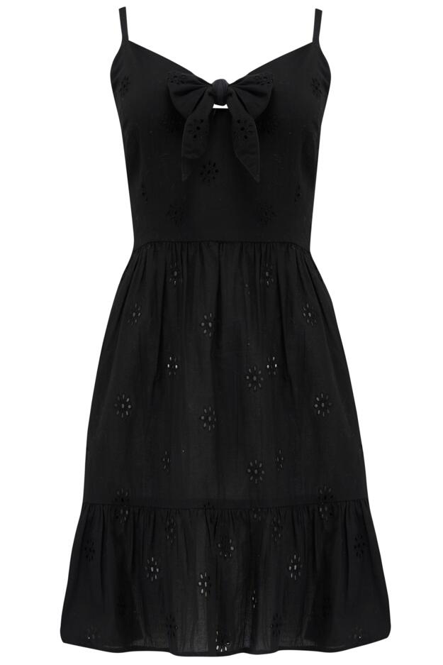 Strappy Tie Front Broderie Beach Sundress