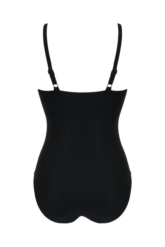 Mesh Ladder Detail Tummy Control Swimsuit