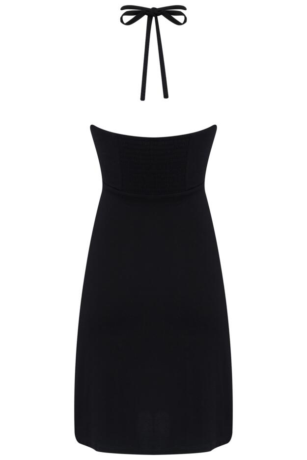 Strappy Halter Neck Jersey Mini Beach Dress