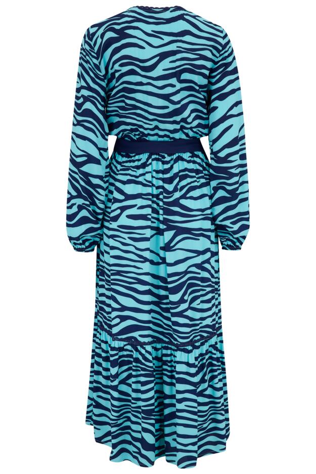 Amara Fuller Bust Wrap Front Tiered Woven Midi Dress