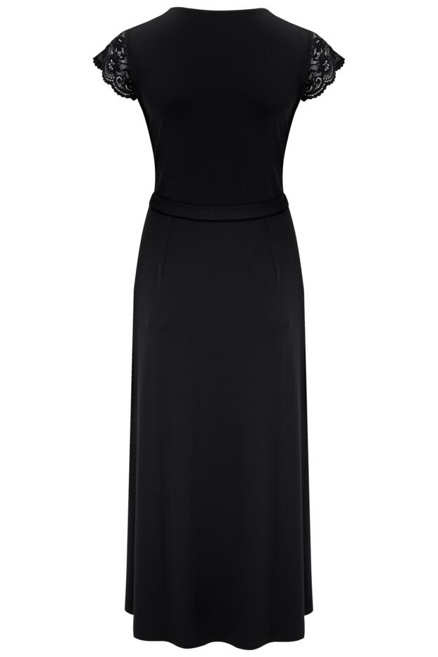 Julie Fuller Bust Slinky Jersey Lace Trim Midi Dress
