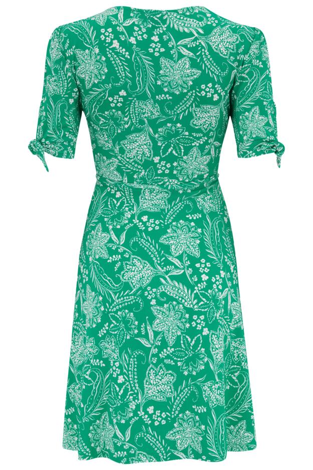 Bella Fuller Bust Slinky Stretch Tie Sleeve Tea Dress