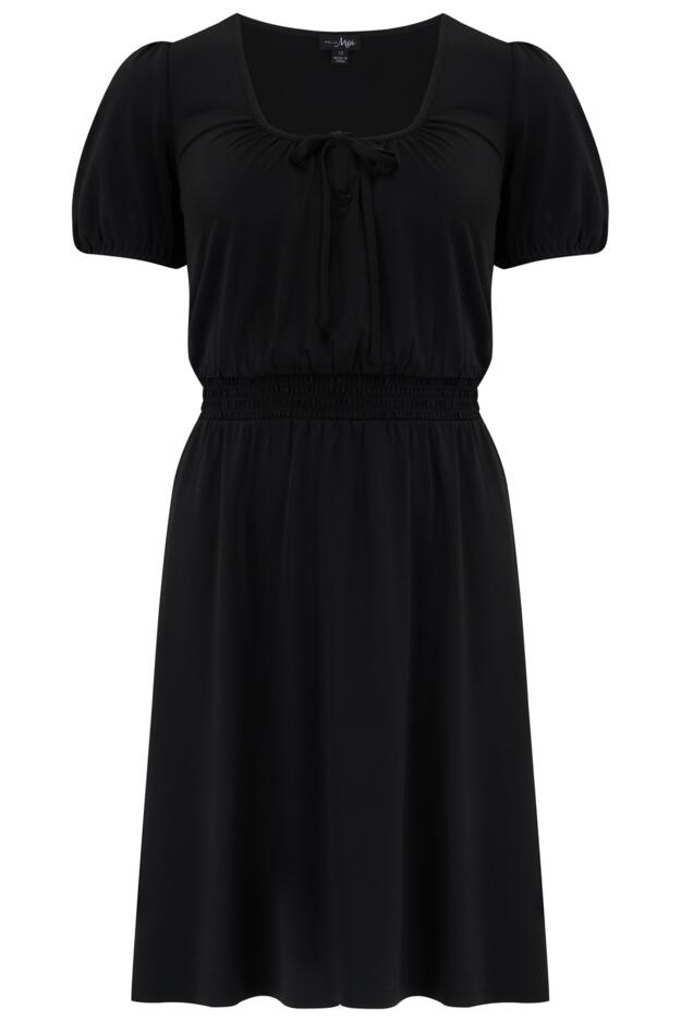 Evangeline Fuller Bust Gathered Neckline Slinky Jersey Dress