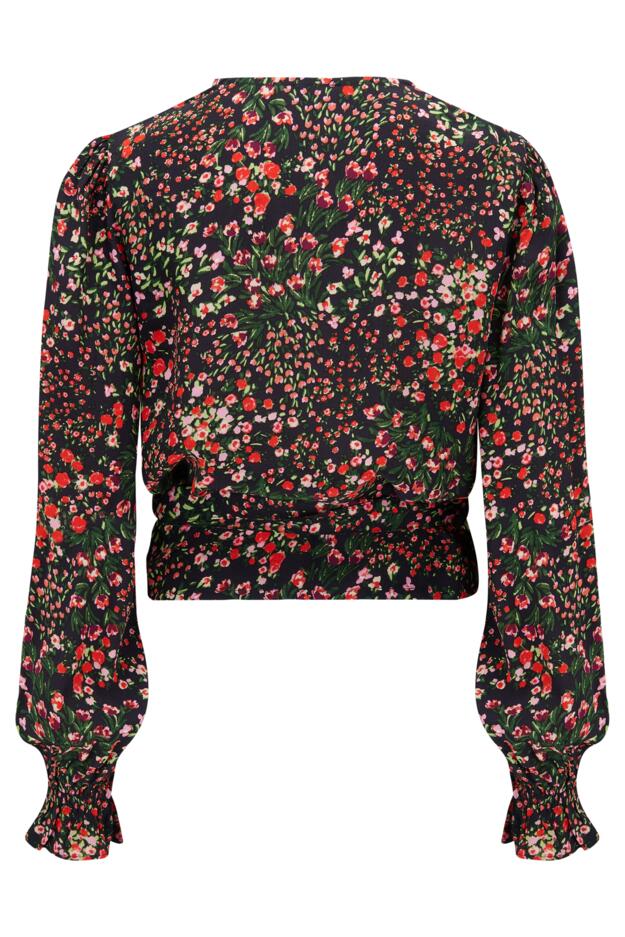 Laney Woven Wrap Long Sleeve Top
