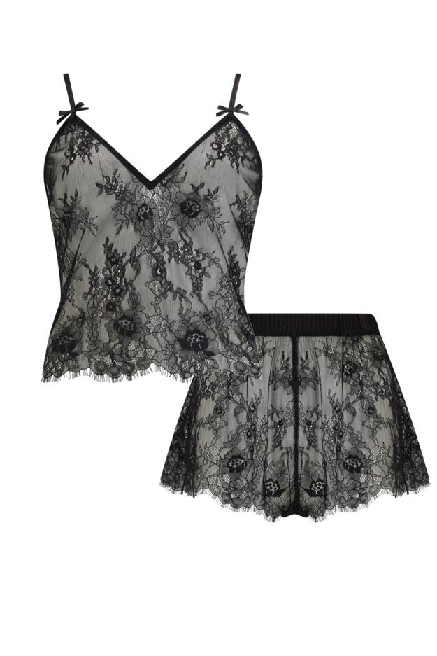 For Your Eyes Only Lace Cami and Short Set