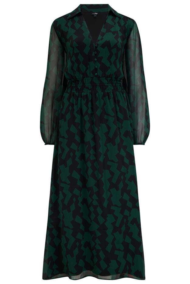 Willow Chiffon Long Sleeve Midaxi Shirt Dress