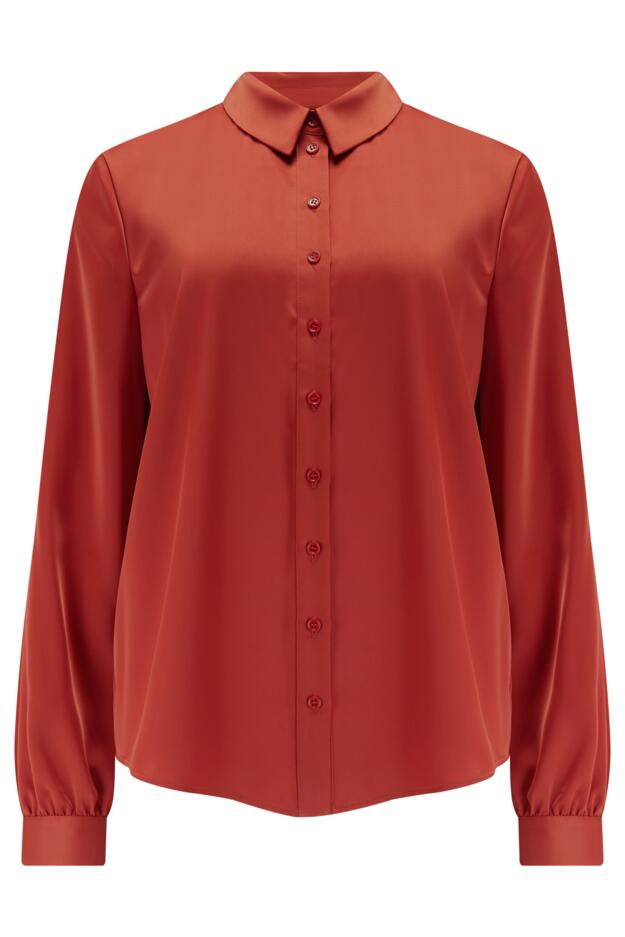 Millie Fuller Bust Satin Woven Shirt 