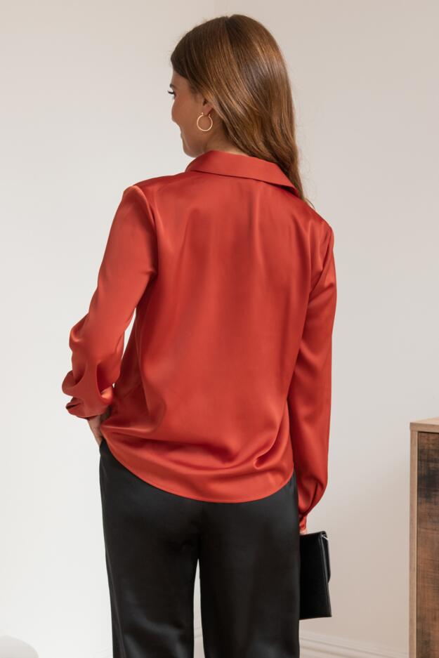 Millie Fuller Bust Satin Woven Shirt 