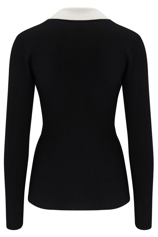 Beth Contrast Rib Knit Top
