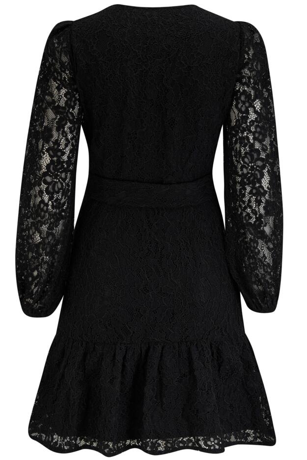 Lorena Fuller Bust Corded Lace Fitted Dress with Belt