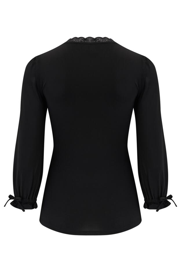 Anya Fuller Bust Lace Detail Slinky Jersey Top