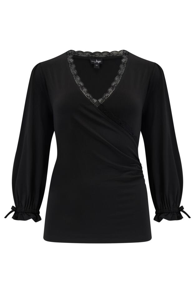 Anya Fuller Bust Lace Detail Slinky Jersey Top