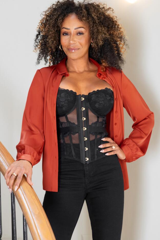 Millie Fuller Bust Satin Woven Shirt 